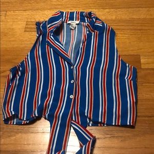 Forever 21 button up crop top